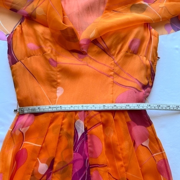 Lady Hamilton vintage georgette crepe maxi dress size XS-Small - Picture 9 of 15